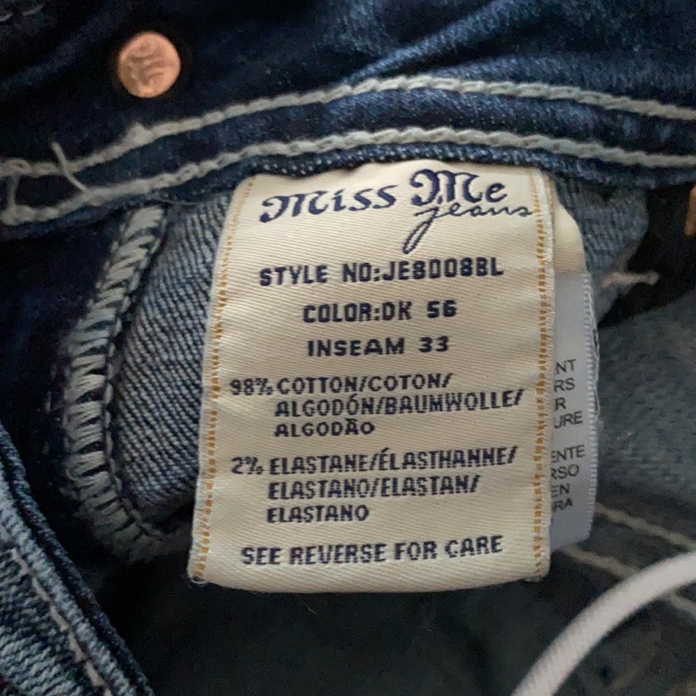 Miss Me Women's Denim Boot Cut Jeans 30x34 - Picture 5 of 5